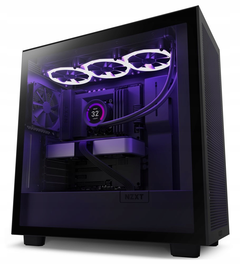 Nzxt skříň H7 Flow edition Atx 3x 120 mm fan Usb-c 2x Usb proskle