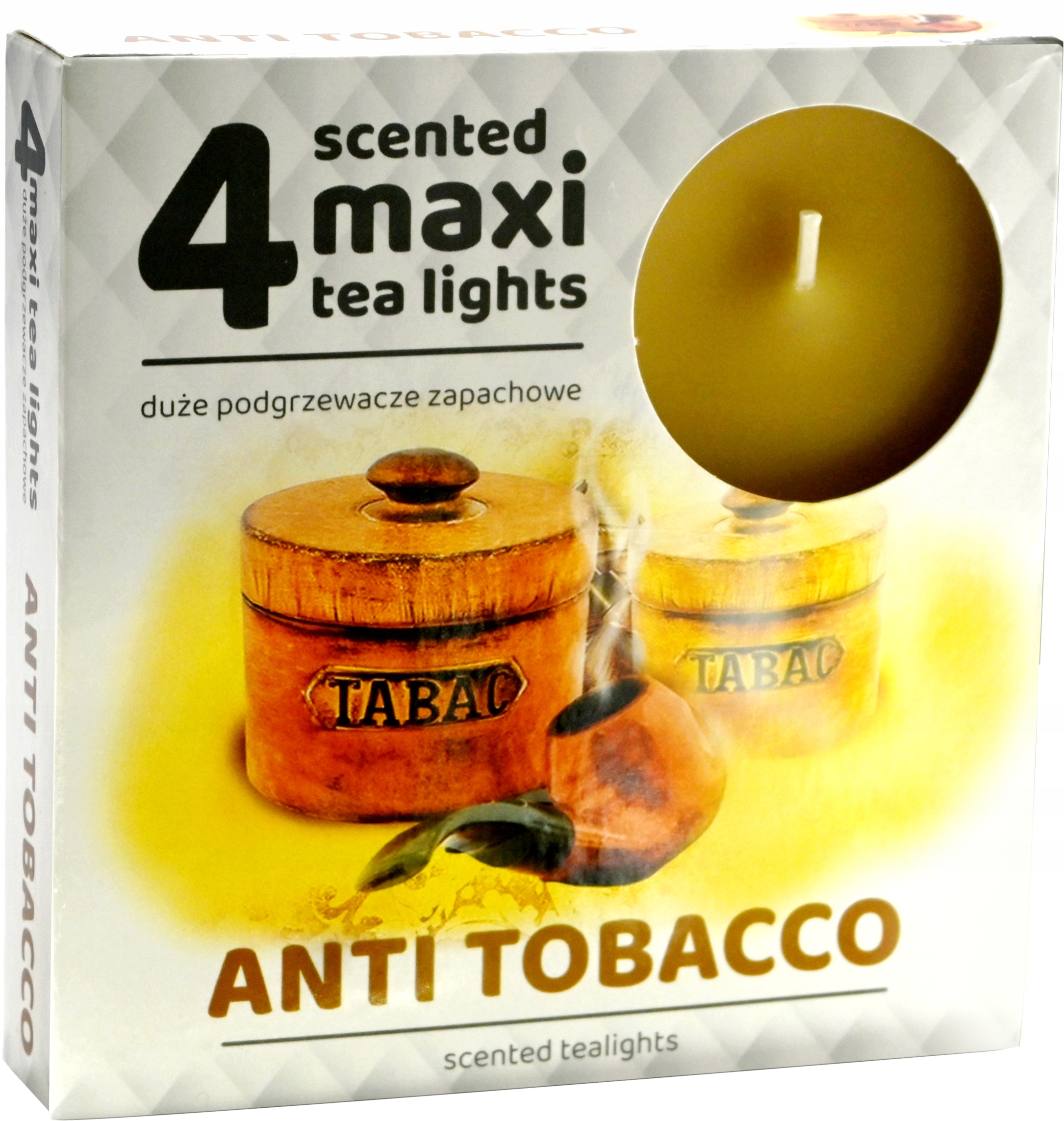 Podgrzewacze zapachowe MAXI 4 szt. tealighty, ANTITOBACCO