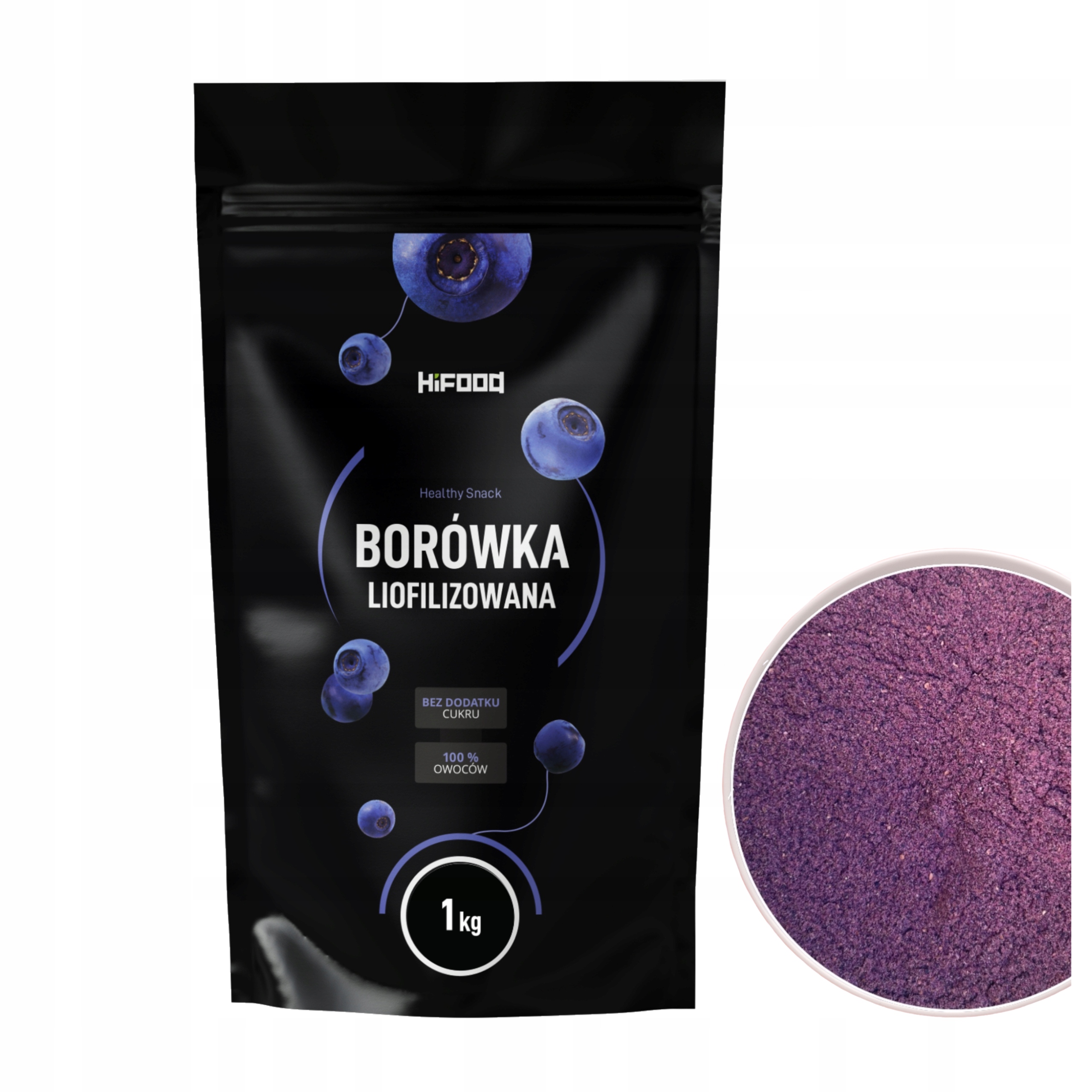 Borówka liofilizowana 100% 1 kg Borówki Proszek HiFOOD