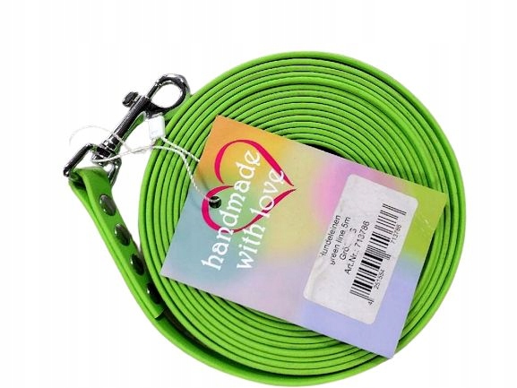 

Linka Treningowa Zielona Biothane handmade S 5m