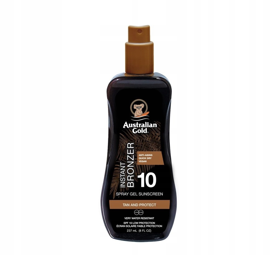 Australian Gold Żel W Sprayu Z Bronzerem SPF10 + Moisture Lock 473ml Marka Australian Gold