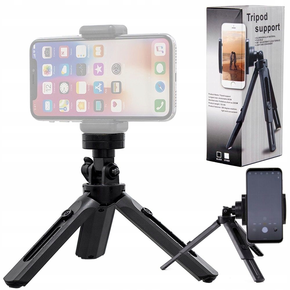 

Mały Stabilny Statyw Tripod na Telefon Smartfon