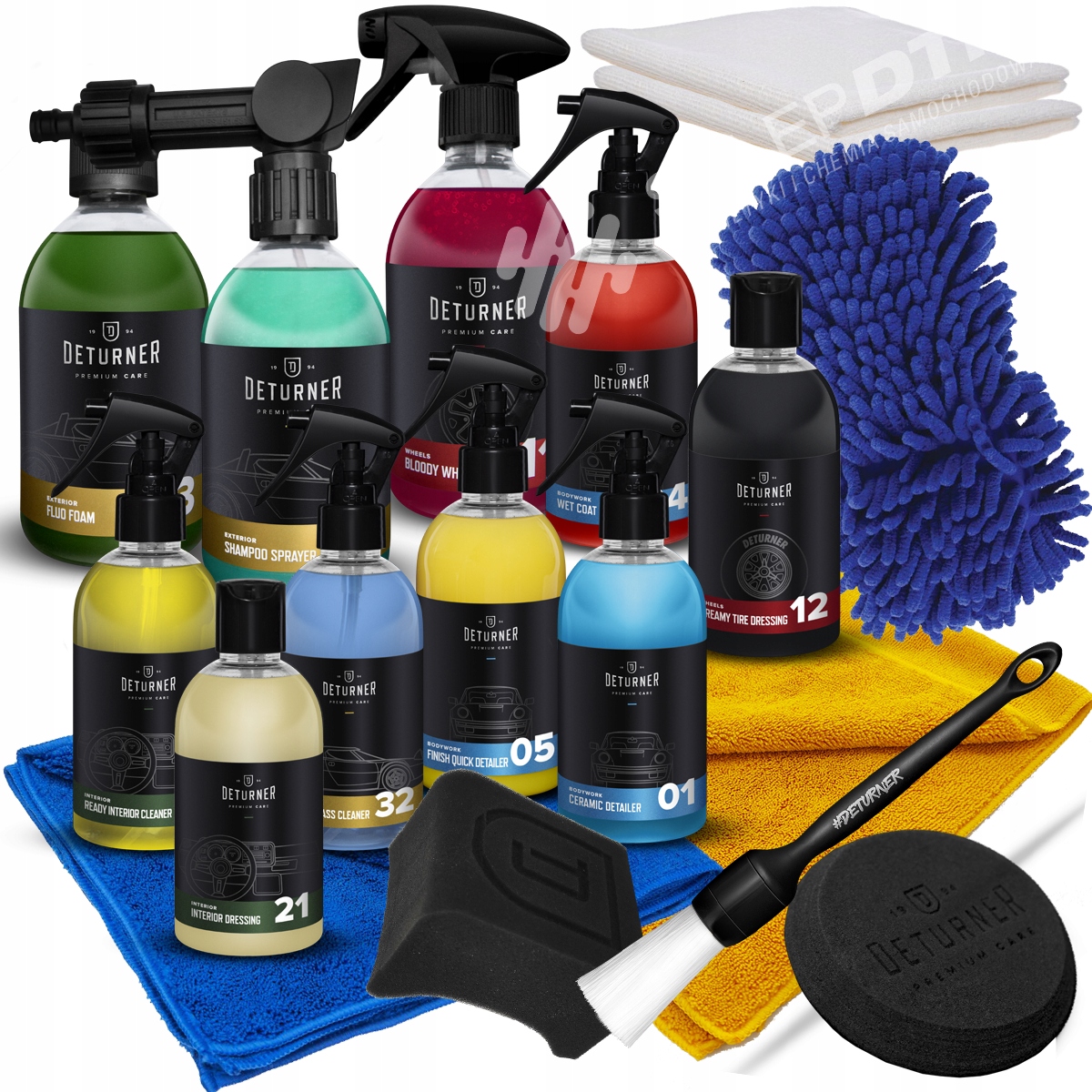 DETURNER DUŻY ZESTAW KOSMETYKÓW SAMOCHODOWYCH