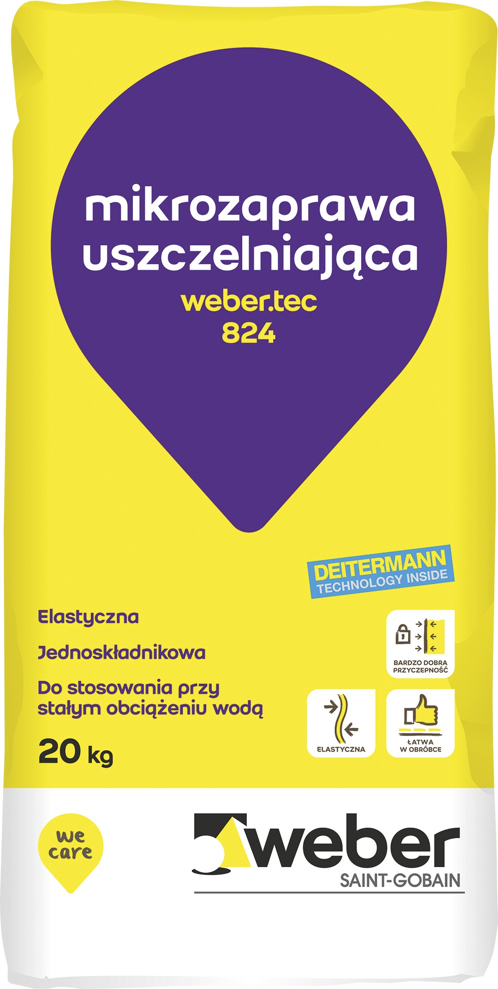 Weber.tec 824 20kg szlam uszczelniający pod płytki na taras, łazienka
