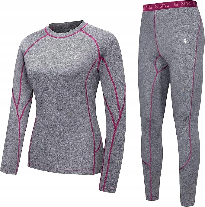 Little Donkey Andy bielizna termiczna damska oddychająca Szara rozmiar L.