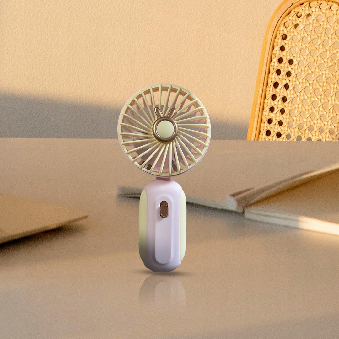 Rechargeable Mini Portable Fan MINI WENTYLATOR USB DO ŁADOWANIA - ŻÓŁTY Z R