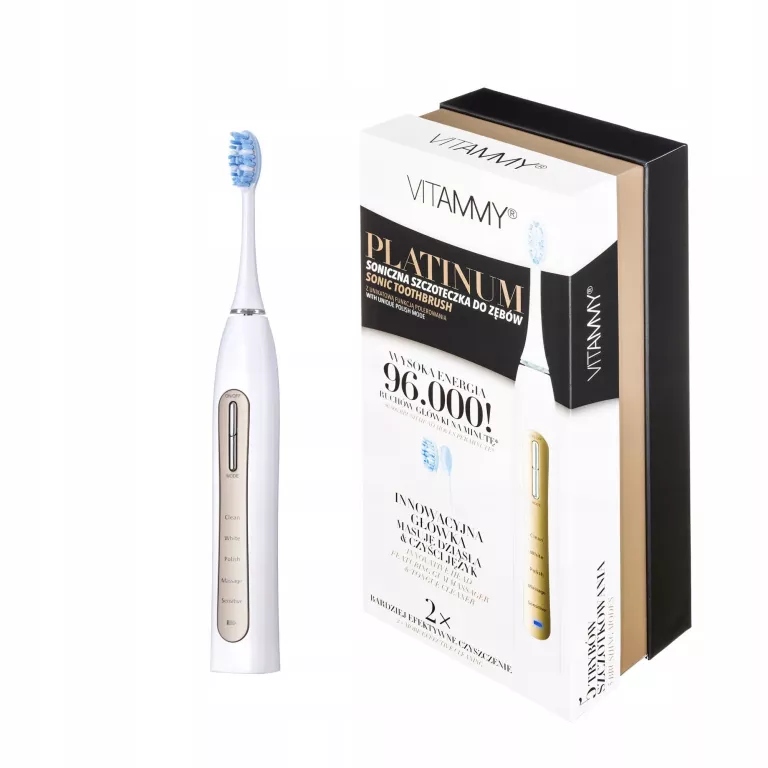 Szczoteczka Soniczna Elektryczna Do Zębów Vitammy Platinum 96000R/MIN