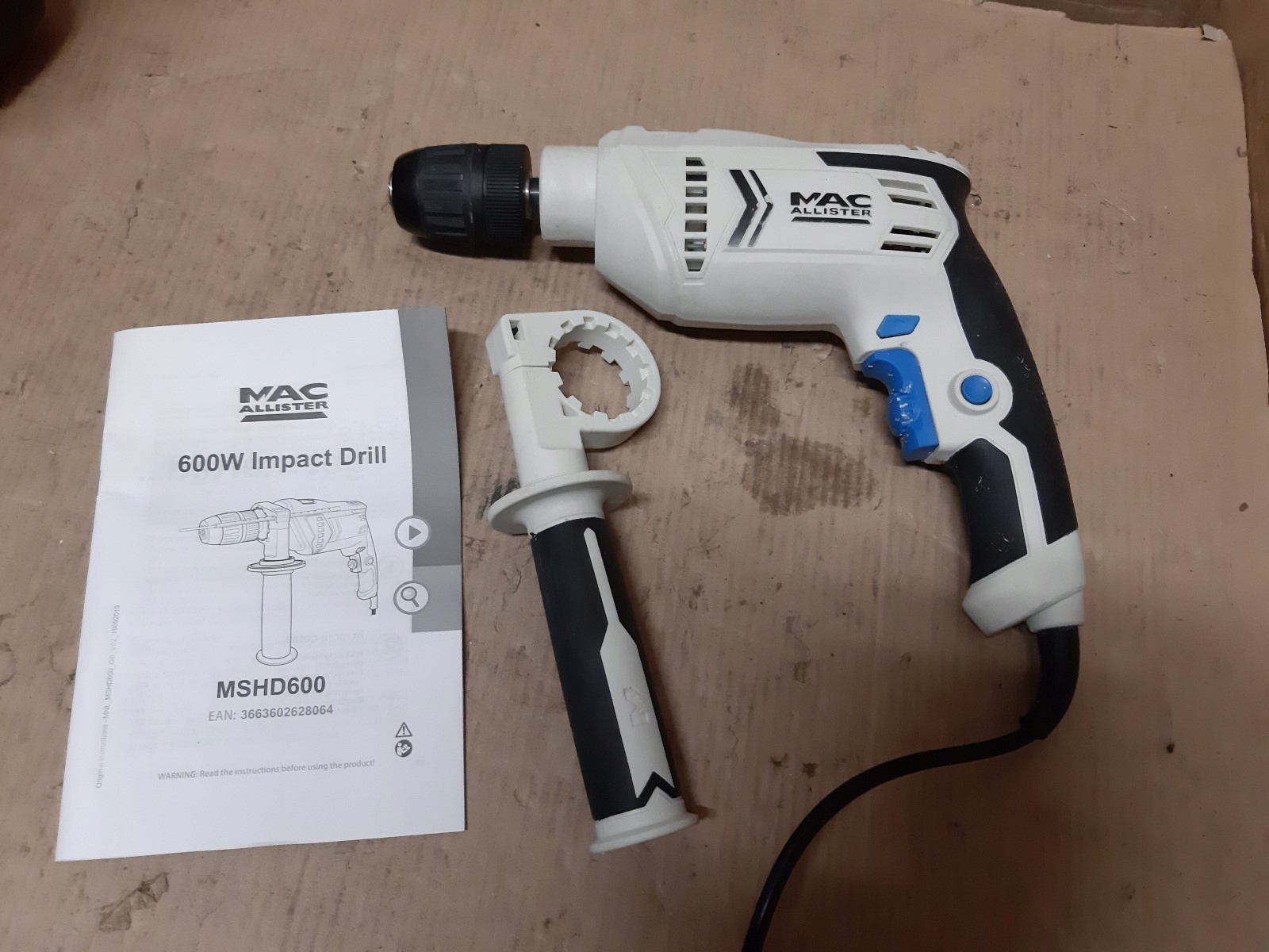 WIERTARKA UDAROWA MACALLISTER MSHD600 + WALIZKA Rodzaj udarowa