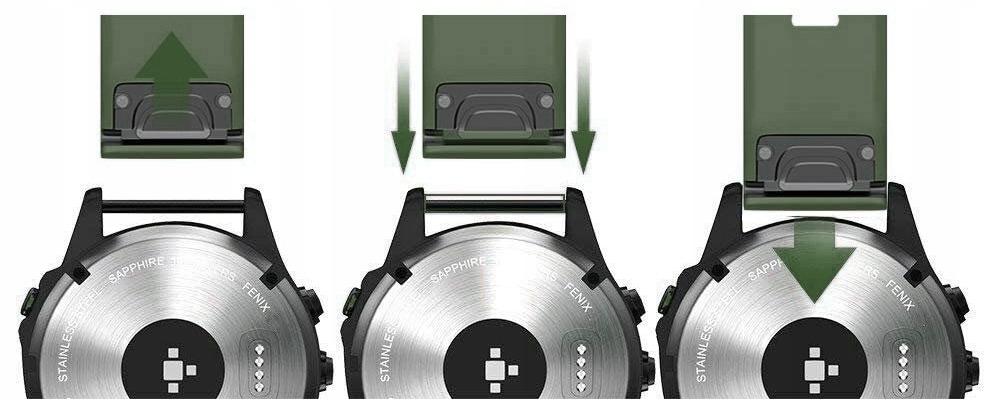 KHAKI Pasek Garmin FENIX 6X PRO QuickFit 26mm Model Fenix 6X PRO