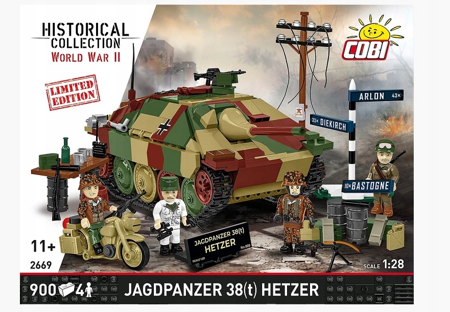 Klocki Cobi 2669 Mała Armia Jagdpanzer 38(t) Hetzer Edycja Limitowana