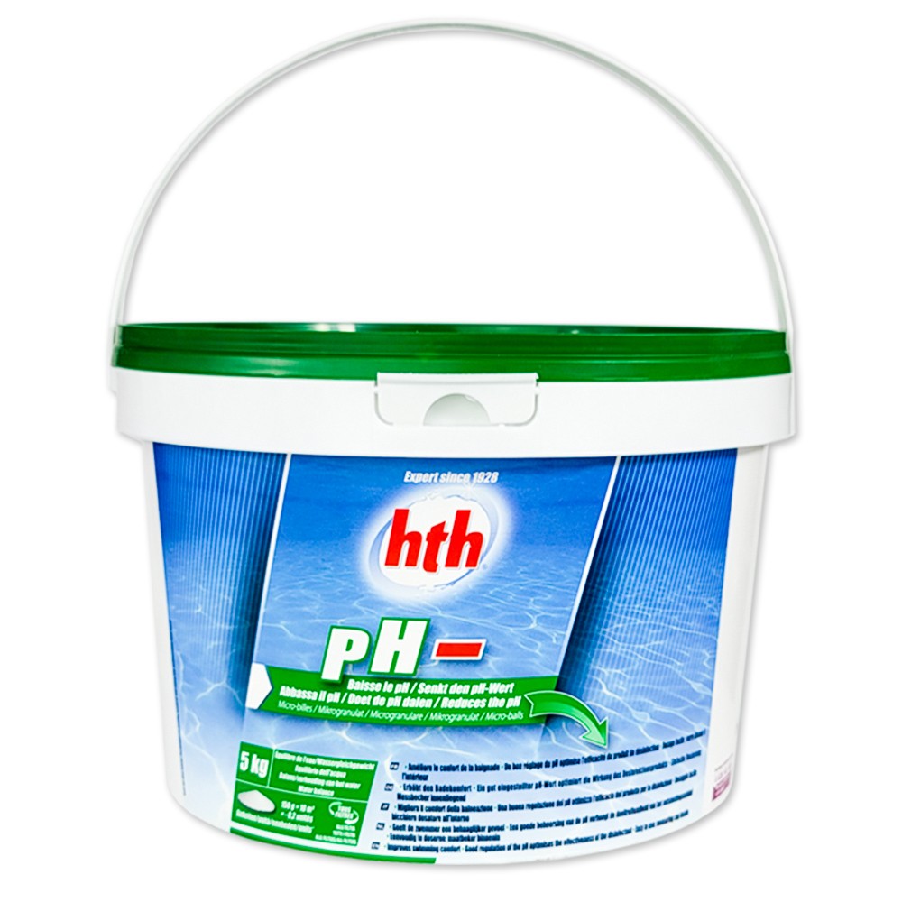 Hth Ph Minus obniżanie pH wody basenowej proszek Ph (-) do Basenu Spa 5 kg