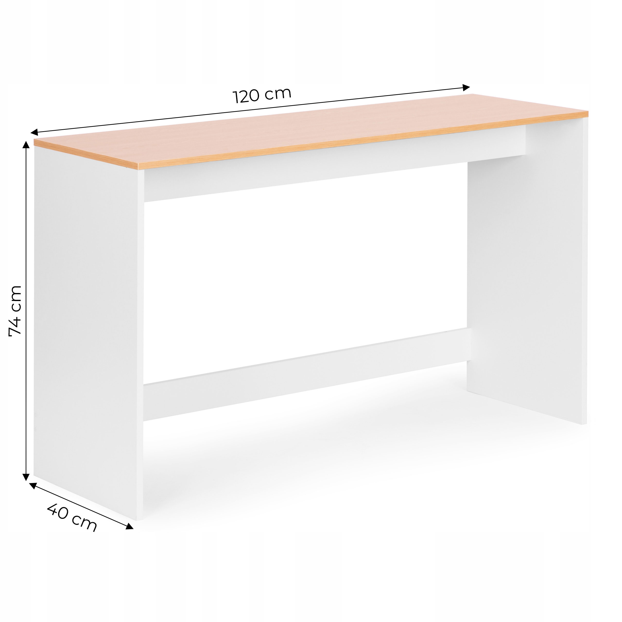 Biurko uniwersalne komputerowe szkolne stolik toaletka Wysokość mebla 74 cm