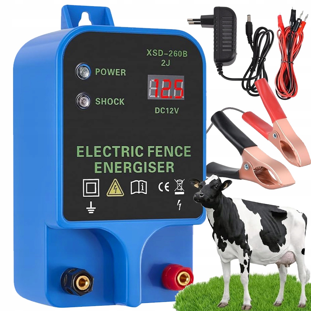 Elektrikář Elektrického Plotu LCD Vodotěsný Pro Pastviny 10 km