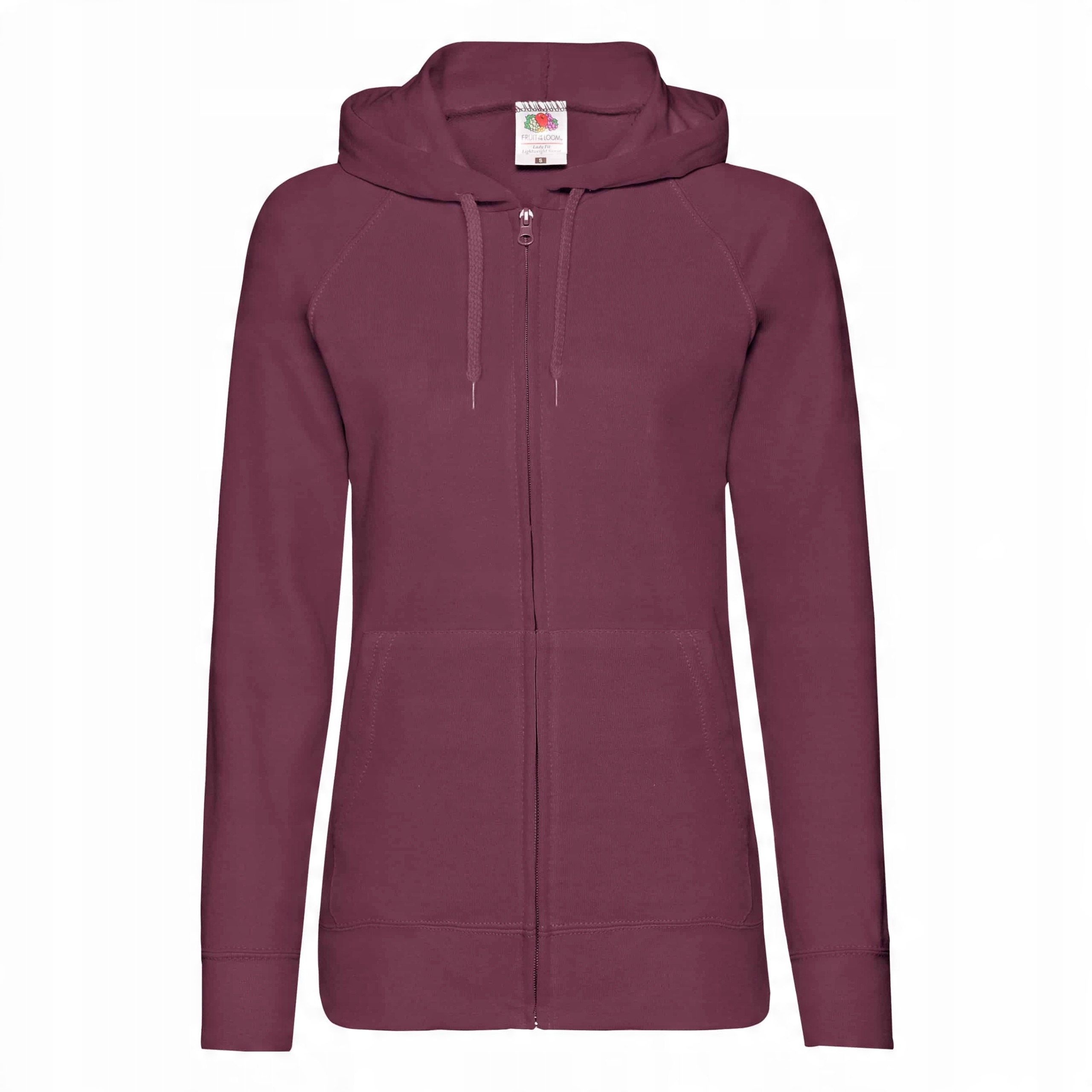 

Lekka rozpinana bluza z kapturem Fruit Burgun XXL
