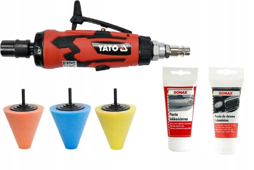 Yato SZLIFIERKA PNEUMATYCZNA ZESTAW PASTY SONAX