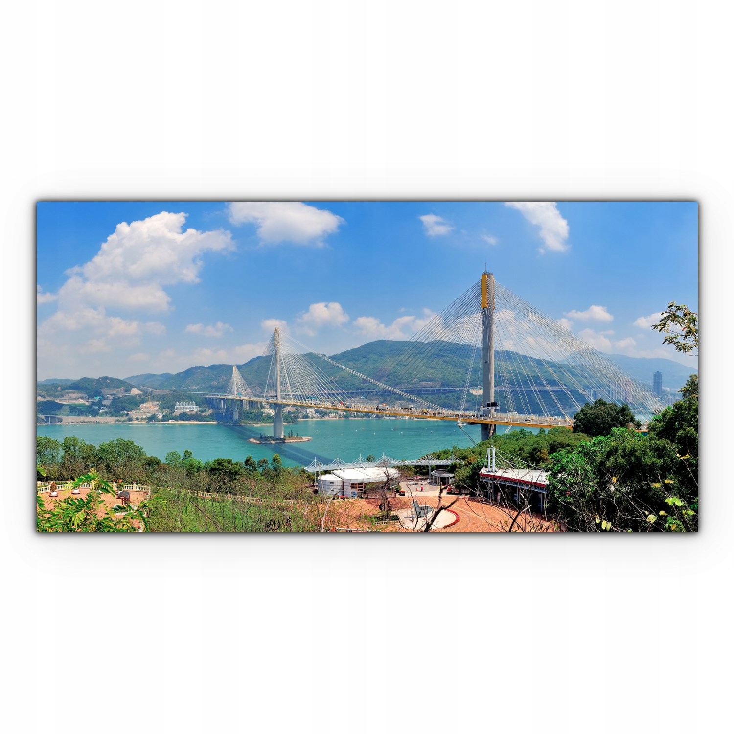 

foto-obraz na płótnie 120x60 Most Hong Kong Miasto