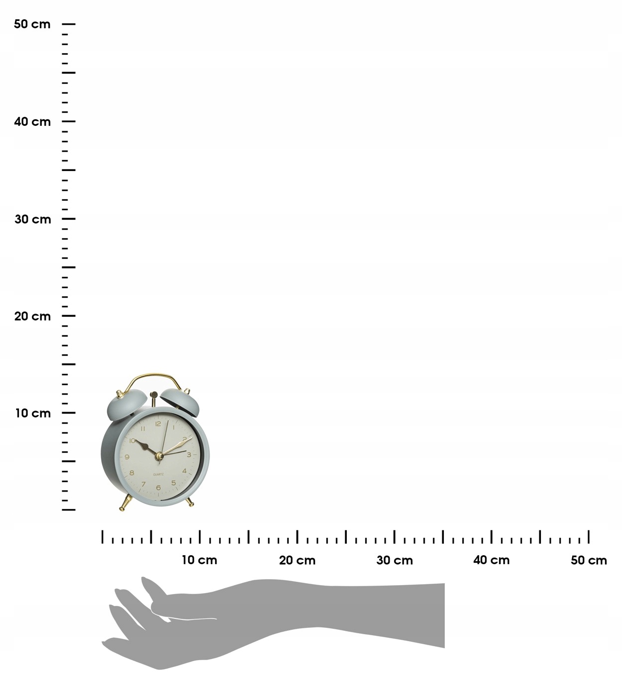 Okrągły budzik zegarek RETRO Loft Cichy mechanizm Tarcza analogowa