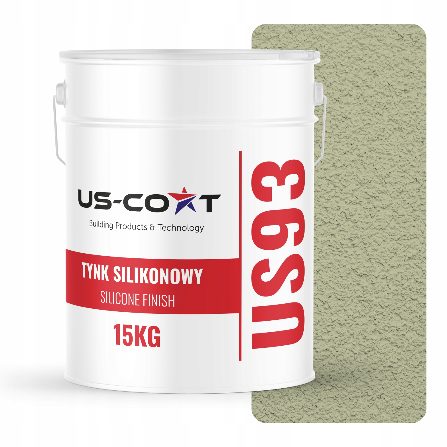 Silikonová Fasádní Omítka Zelená Světlá F483 15 Kg Beránek Granulace 1.5 mm