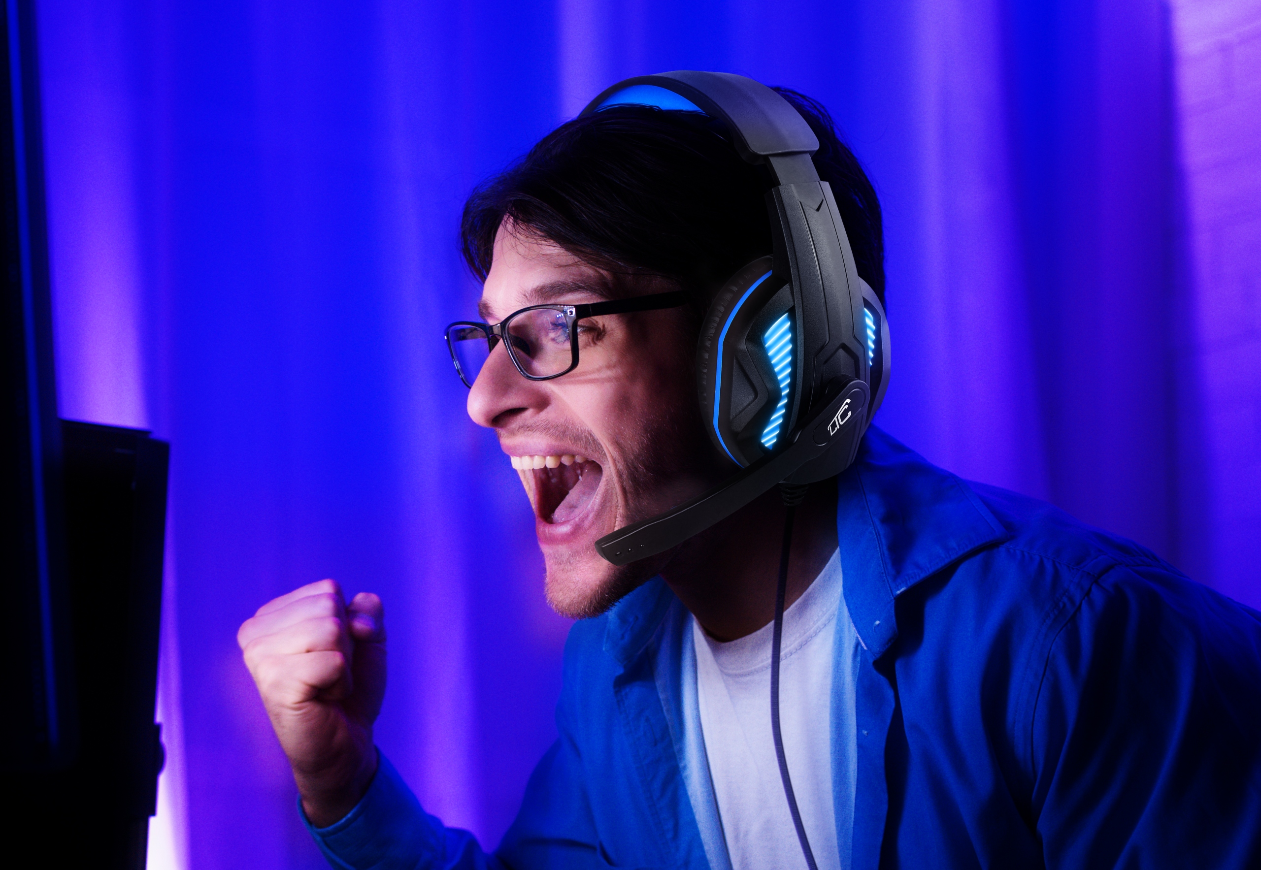 SŁUCHAWKI GAMINGOWE Z MIKROFONEM DLA GRACZY RGB PC Mikrofon tak