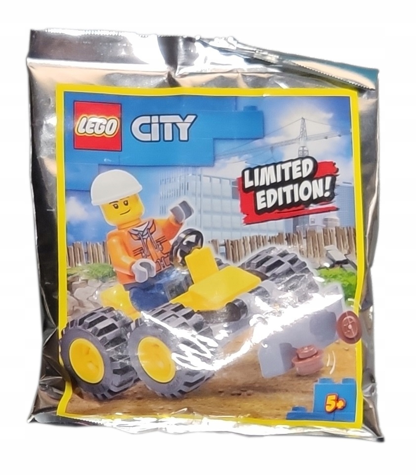 Zestaw Lego City Minifigure Polybag Construction Worker Bulldozer #952003