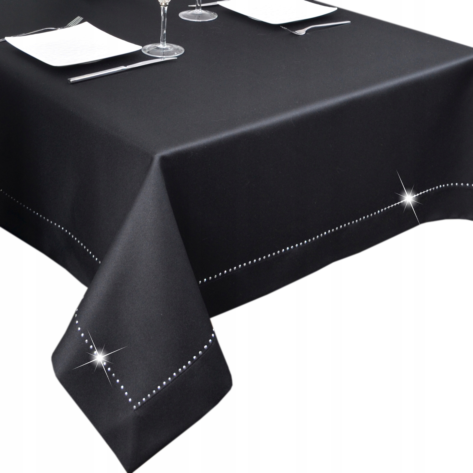 

obrus plamoodporny Glamour 350x140 czarny, dżety