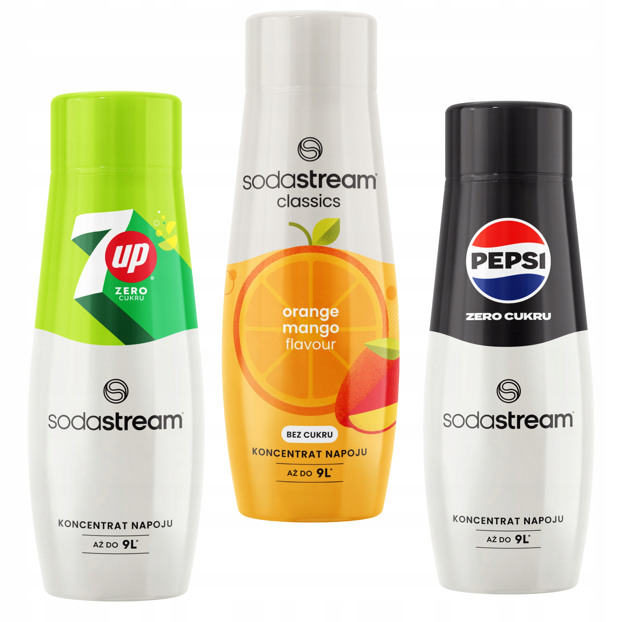 Levně SodaStream sirupy: 7UpFREE OrangeMango PepsiMax