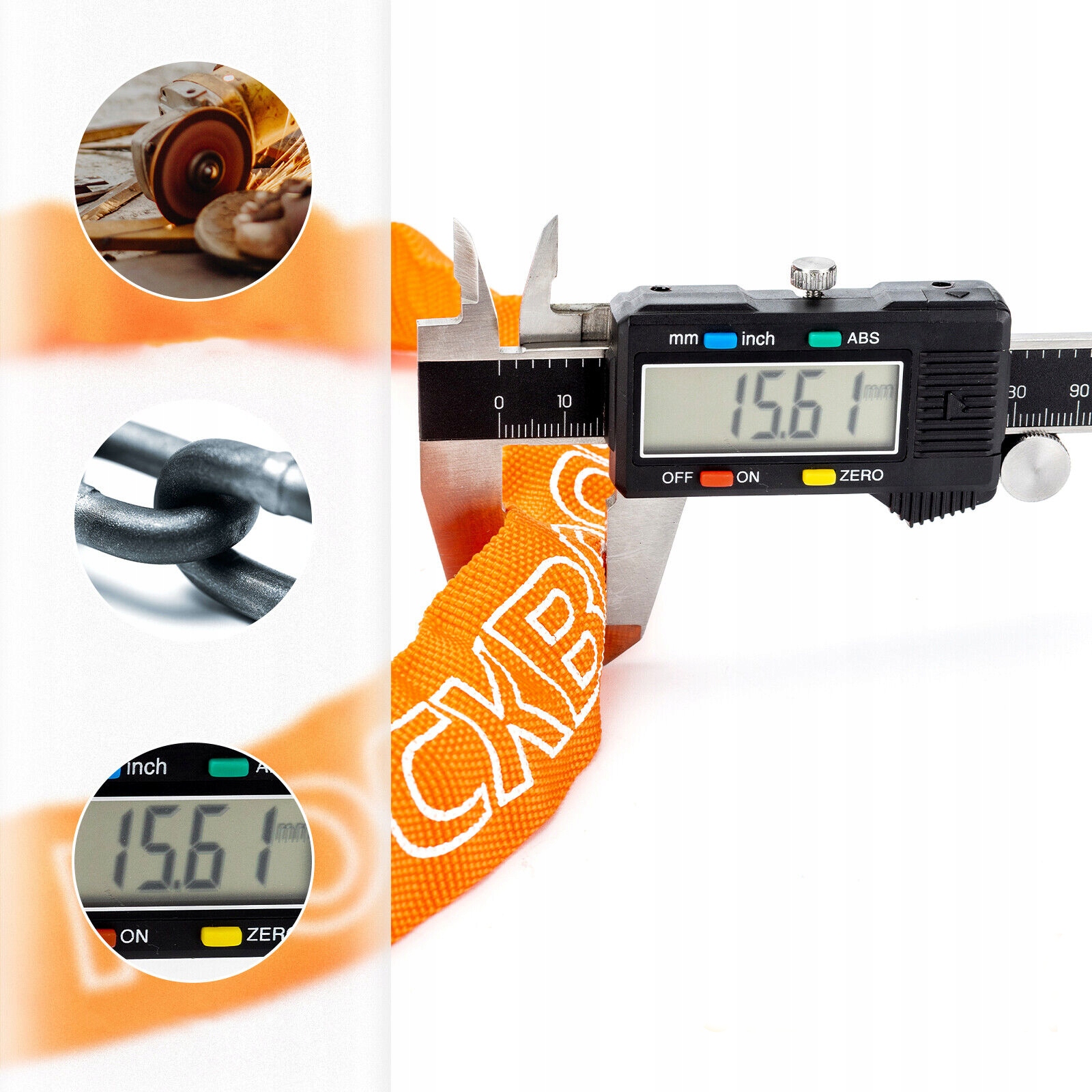 Zapięcie rowerowe łańcuch ROCKBROS dł.95cm 702BK Model 3230001001