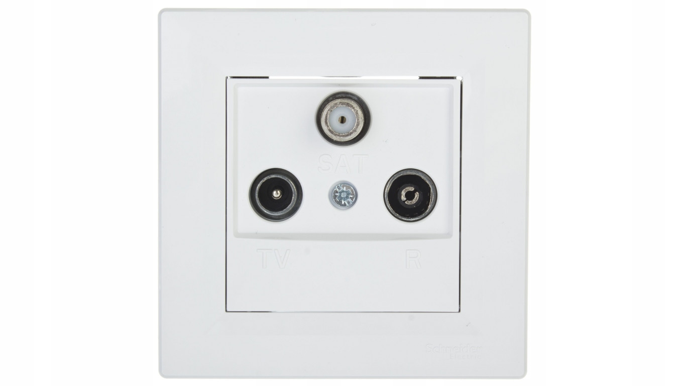 Asfora Rtv-sat zásuvka průchozí 4dB bílá EPH3500221