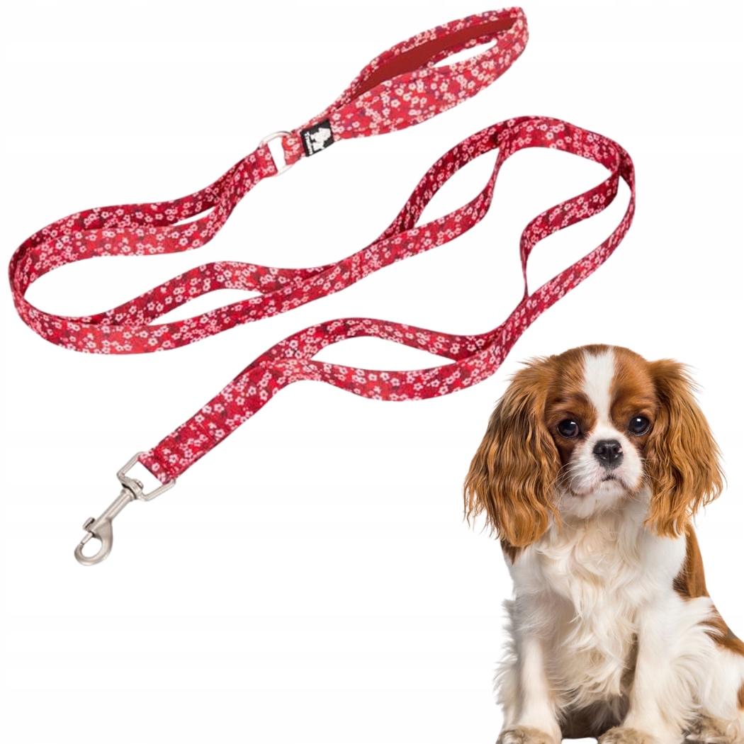 Levně Vodítko Pro Psa Truelove Blossom Červeno-bílá 1,4 M Velikost S