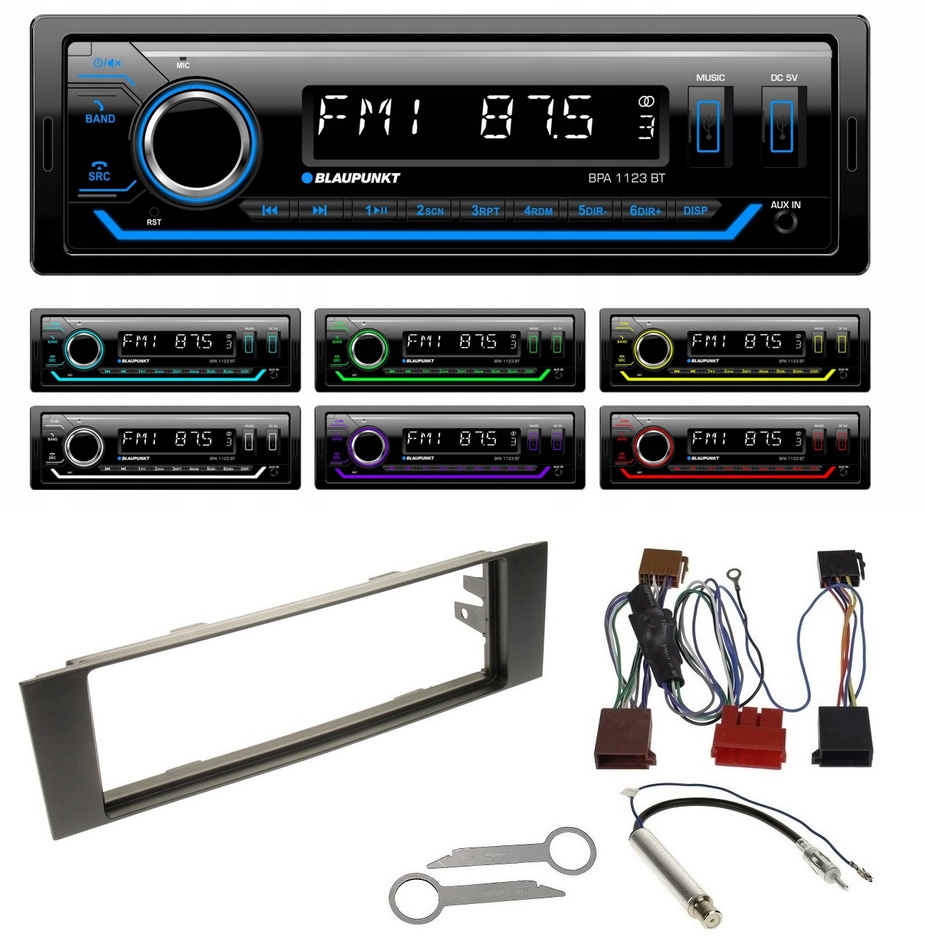 Blaupunkt BPA1123BT Rádio Aux Usb MP3 Bluetooth Mikrofón Audi A3 8P