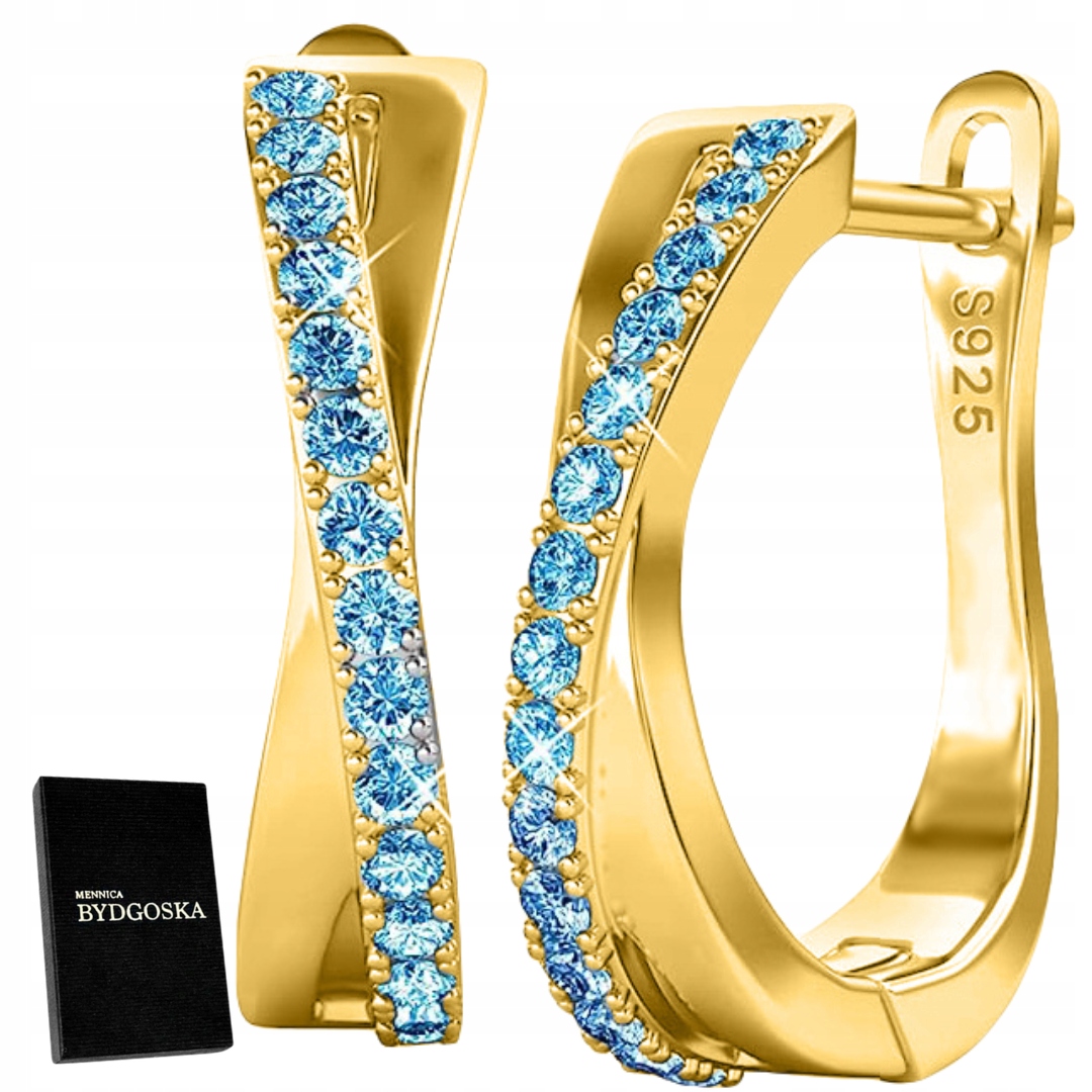 Stříbrné Náušnice Anglické Dámské Náušnice Stříbro O Ryzosti 925 Pozlacené