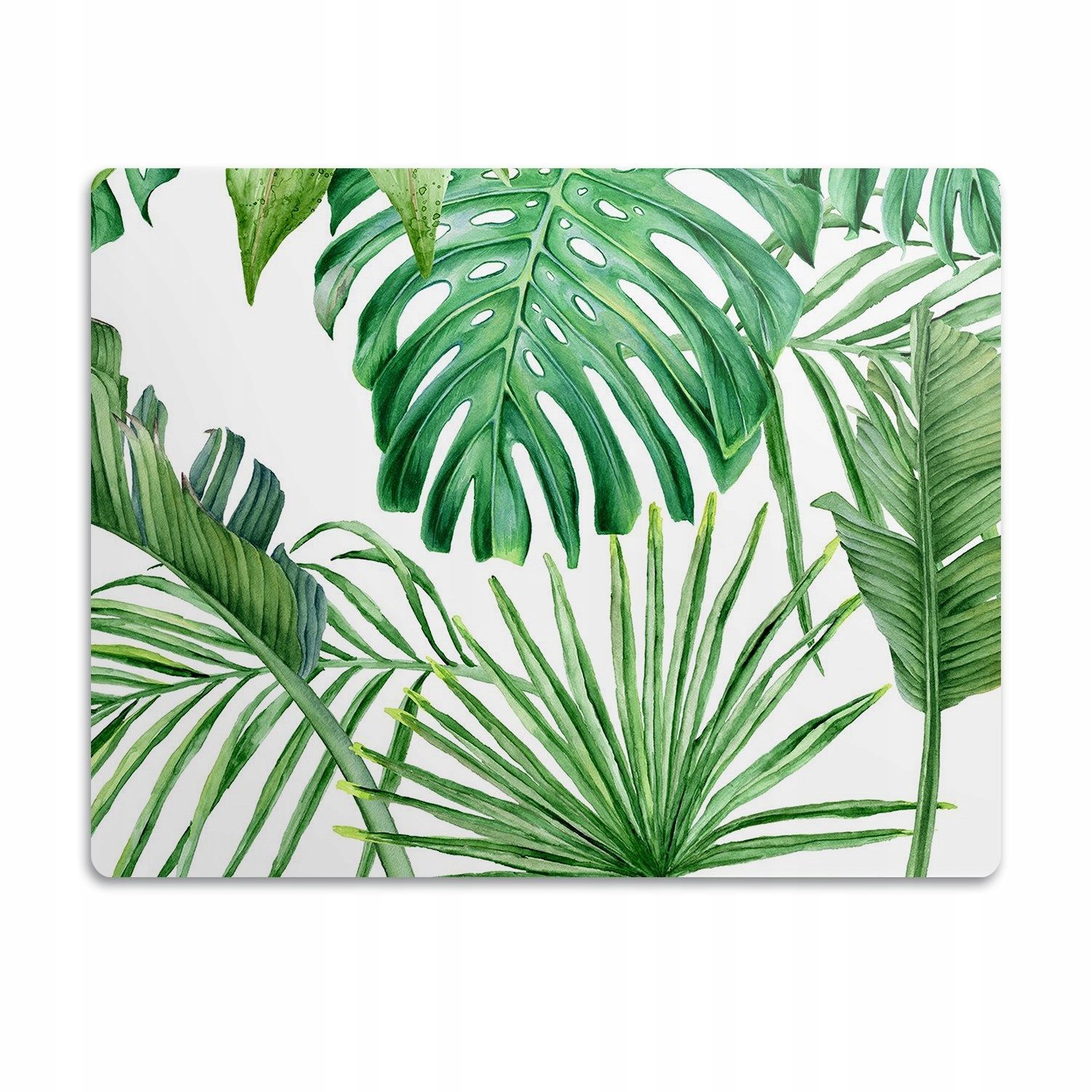 Levně Pro psa a kočku podložka pod misku Listy zelené 60x40