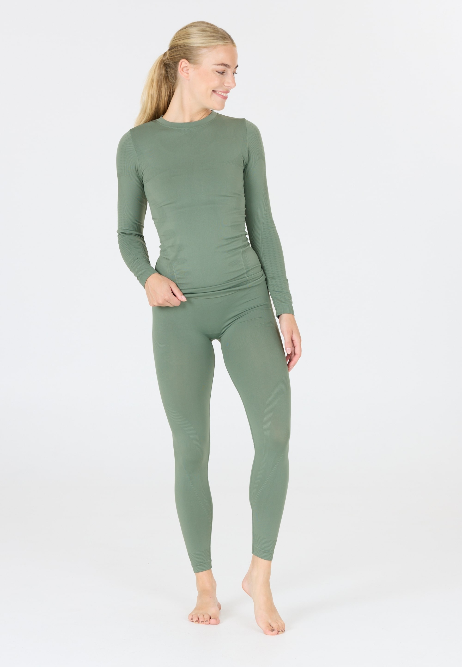 Dámský termoaktivní komplet Whistler Mall Seamless L-XL Světle zelený