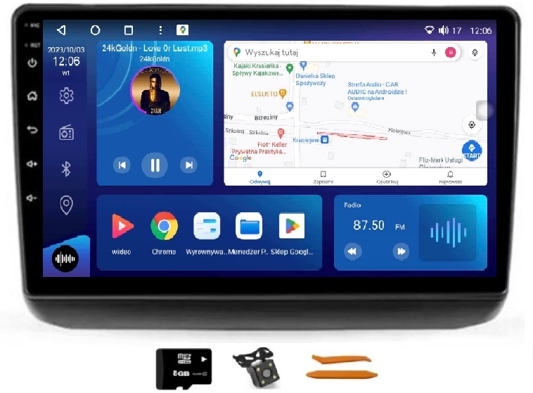 Radio Android Navigácia Jeep Cherokee 4 13-20 8/256GB 2K Lte 4G CarPlay Gps