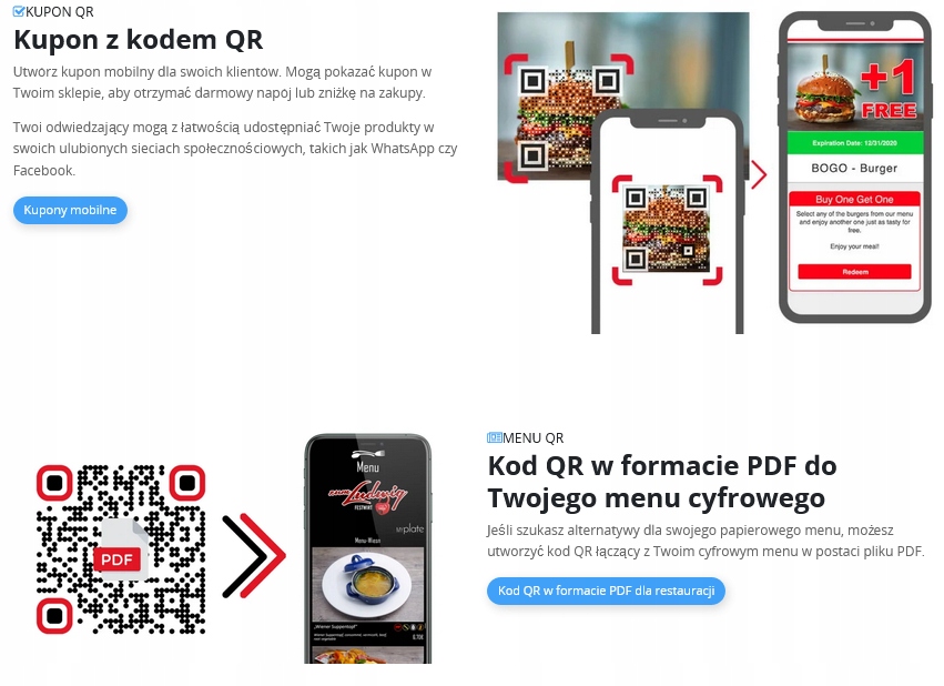 QR kod generator kupony platforma marketingowa ST
