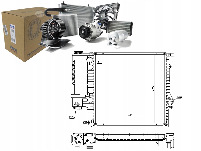 NIS60623A Chladič Motoru Bmw 3 (E30), 3 (E36), Asistent řidiče #33