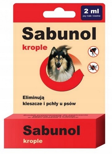 

Sabunol krople przeciw pchłom i kleszczom dla psów