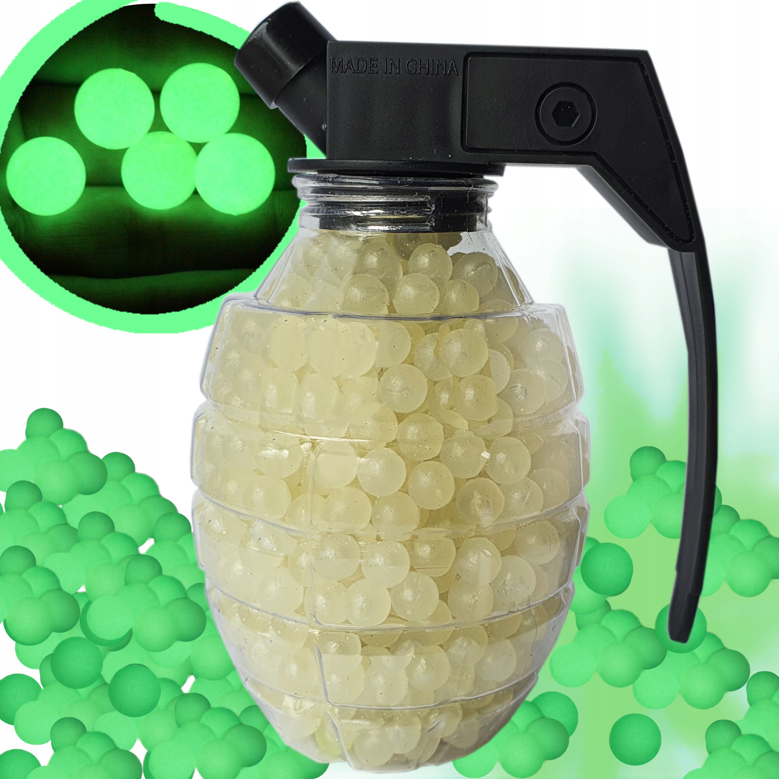 ŚWIECĄCE KULKI ASG 6mm FLUORESCENCYJNE KULKI PLASTIKOWE GRANAT 800szt