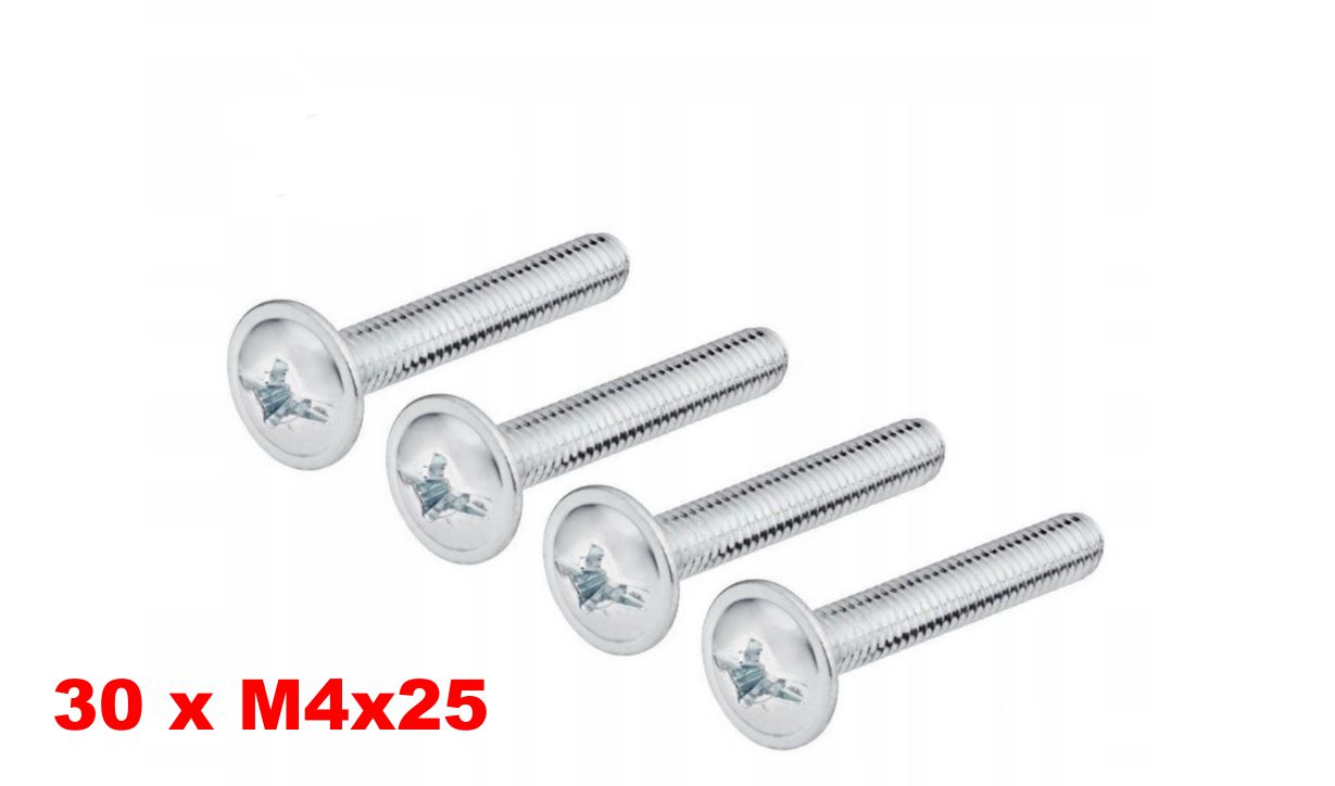 

Śruba meblowa wkręt do uchwytów M4X25 mm 30x