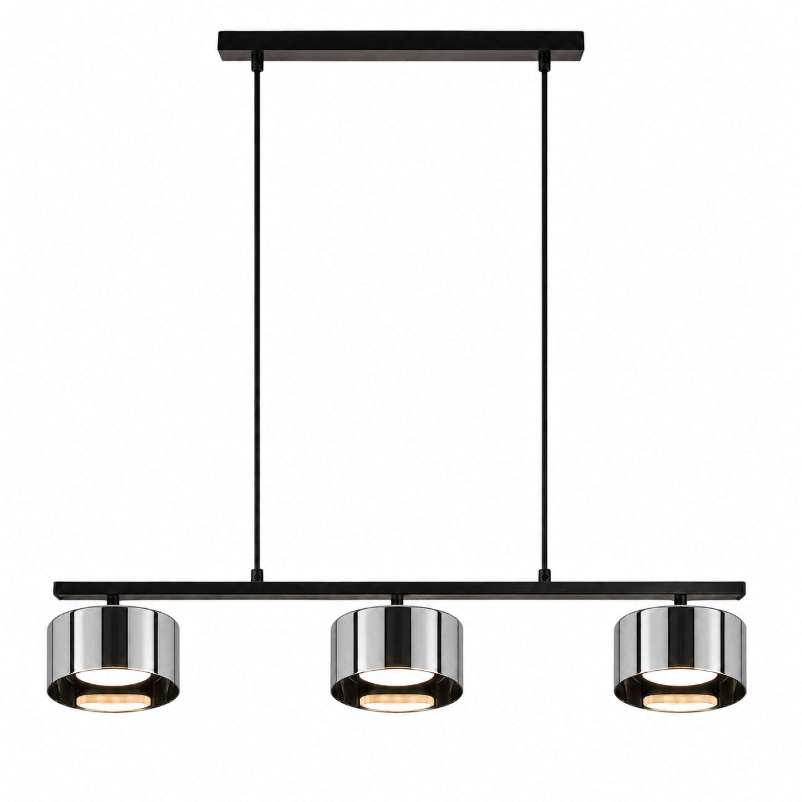 Lustr do pokoje stropní svítidlo Led Černá Trojitá Industriální Loft