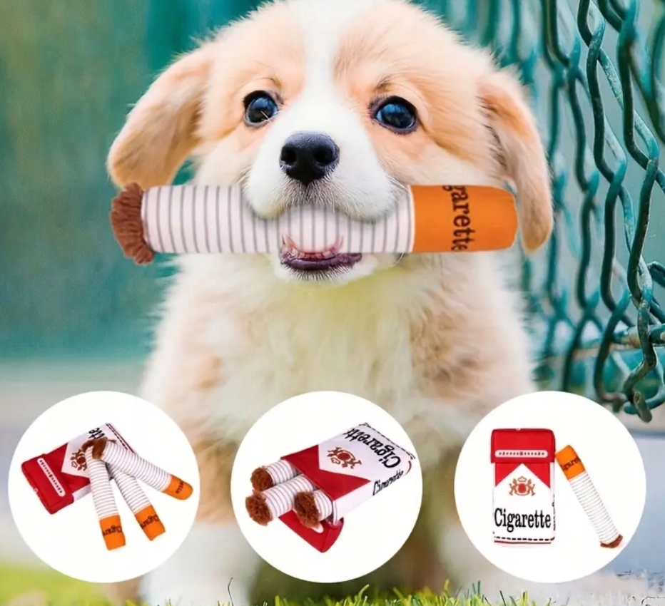 Pískací Hračka pro psa Hračka Zábavný balíček cigaret Cigarety Šlugi