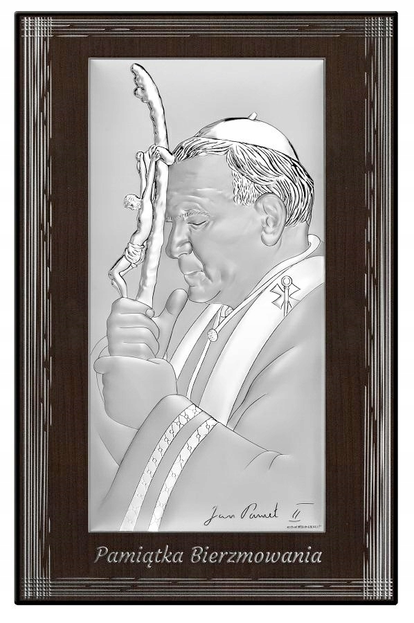 Strieborný obraz Svätý Ján Pavol II Grawer Zadarmo 6791W/2X