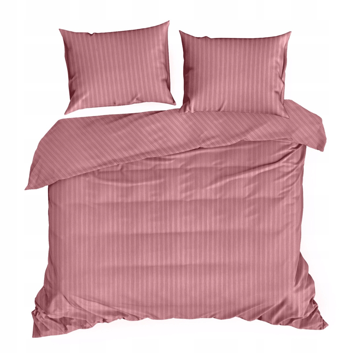 Posteľná Bielizeň 220x200 3 ks obliečka na vankúš 70x80 Satén Bavlnená Vera pruhy ružové