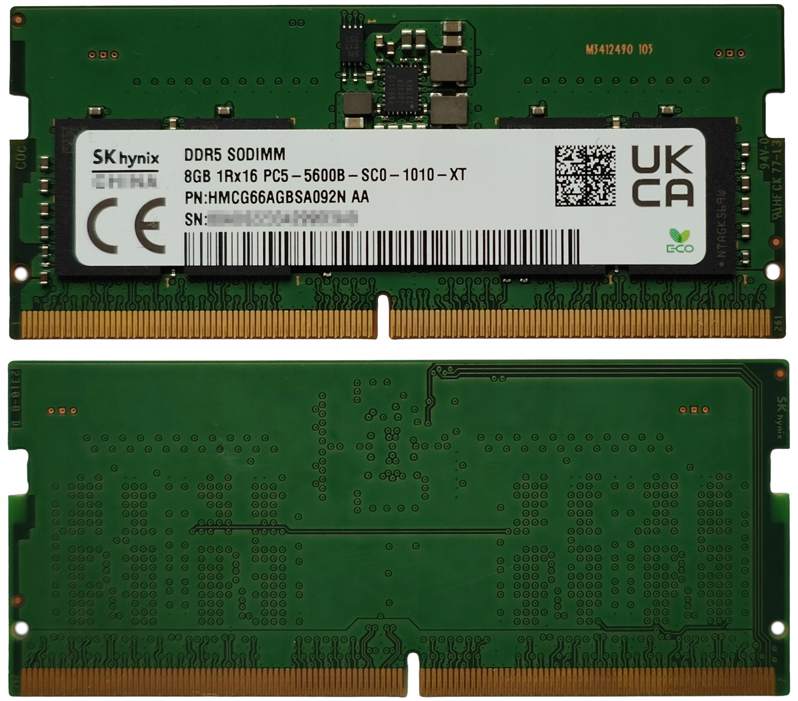 (n) 8GB 1*8GB Hynix DDR5 5600MHz 1.1V HMCG66AGBSA092N