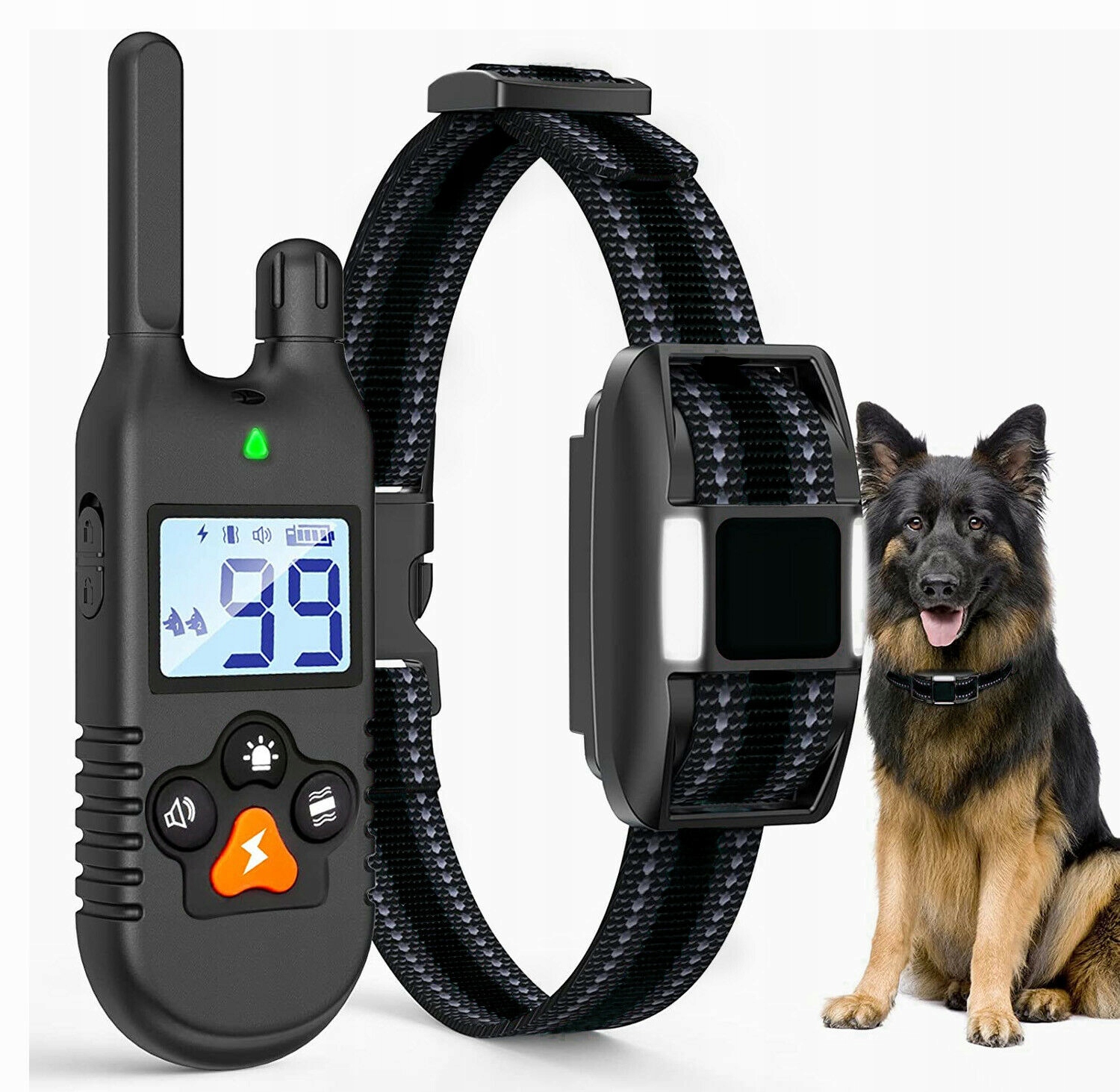 Levně Elektrický Výcvikový Obojek Pro Psa, 3 Režimy, Led