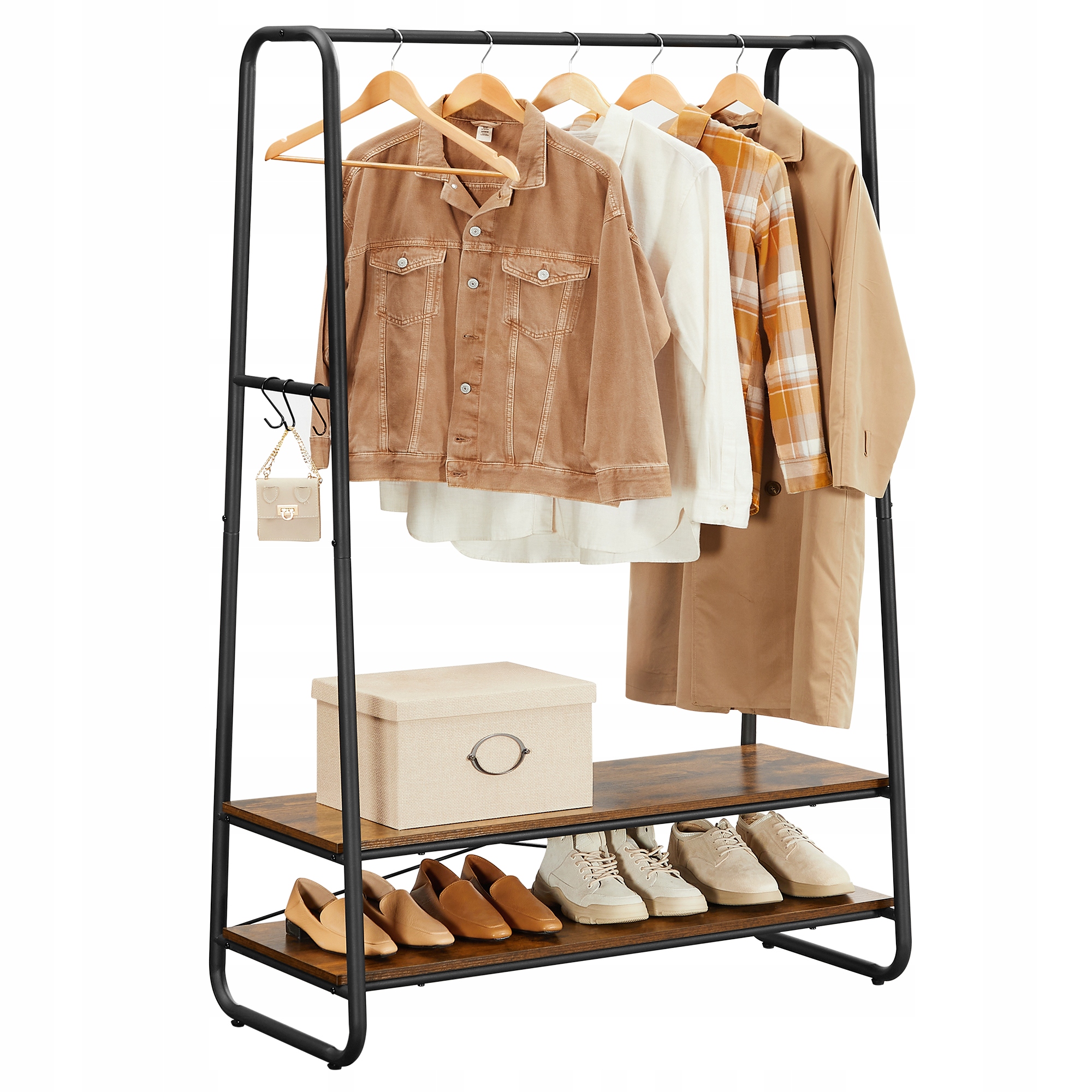 

Garderoba na ubrania i torebki Loft 160 cm stojak