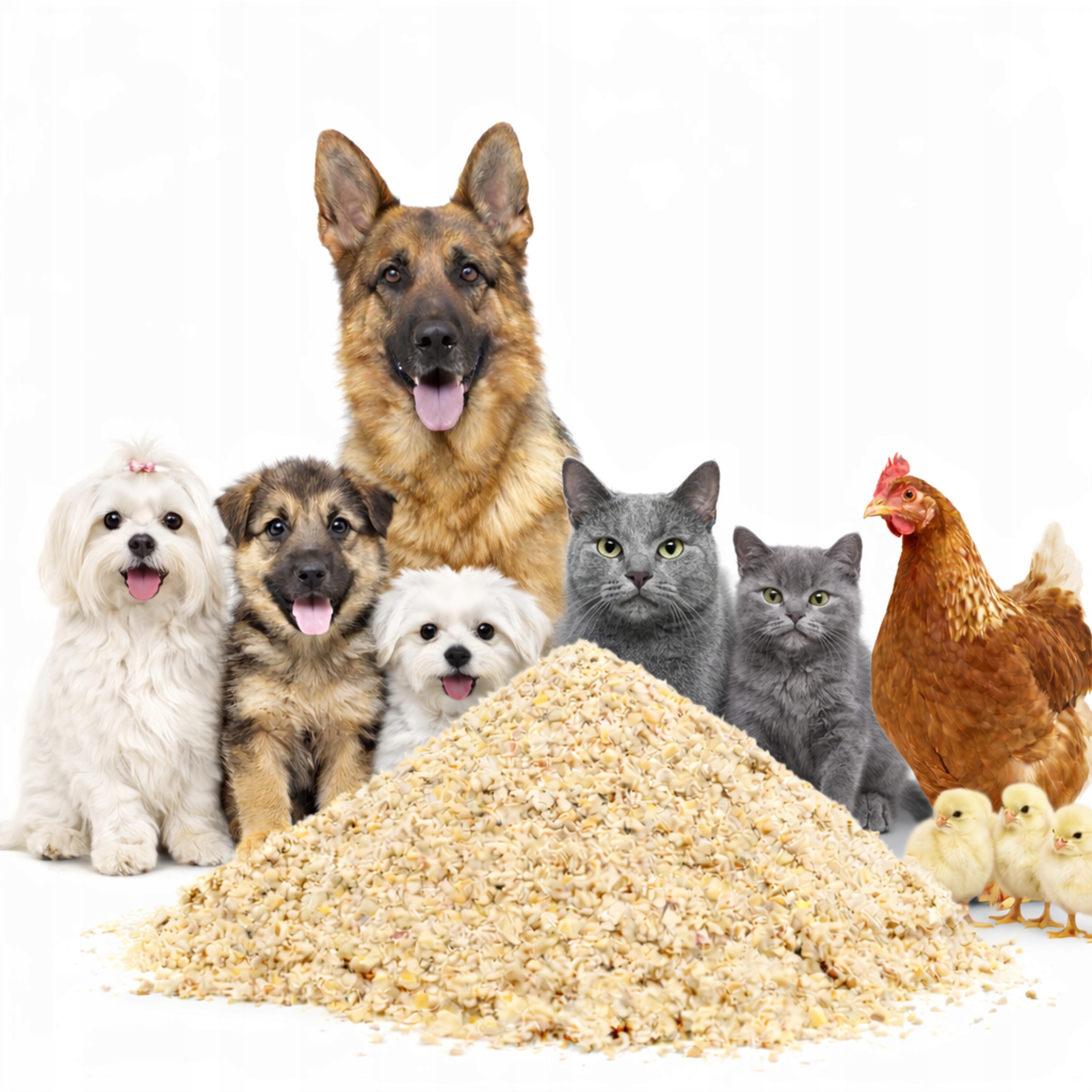 Instantní čisté těstoviny pro psy a zvířata bez přísad, instantní krmivo 20 kg