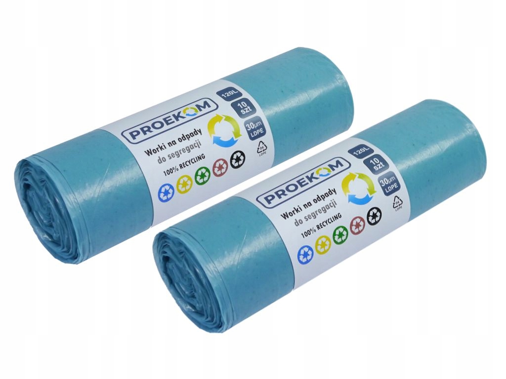 

Worki na śmieci do domu 120L 20szt niebieskie