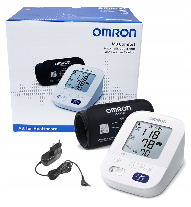 

Ciśnieniomierz Omron M3 Comfort HEM-7155-E + Zasil