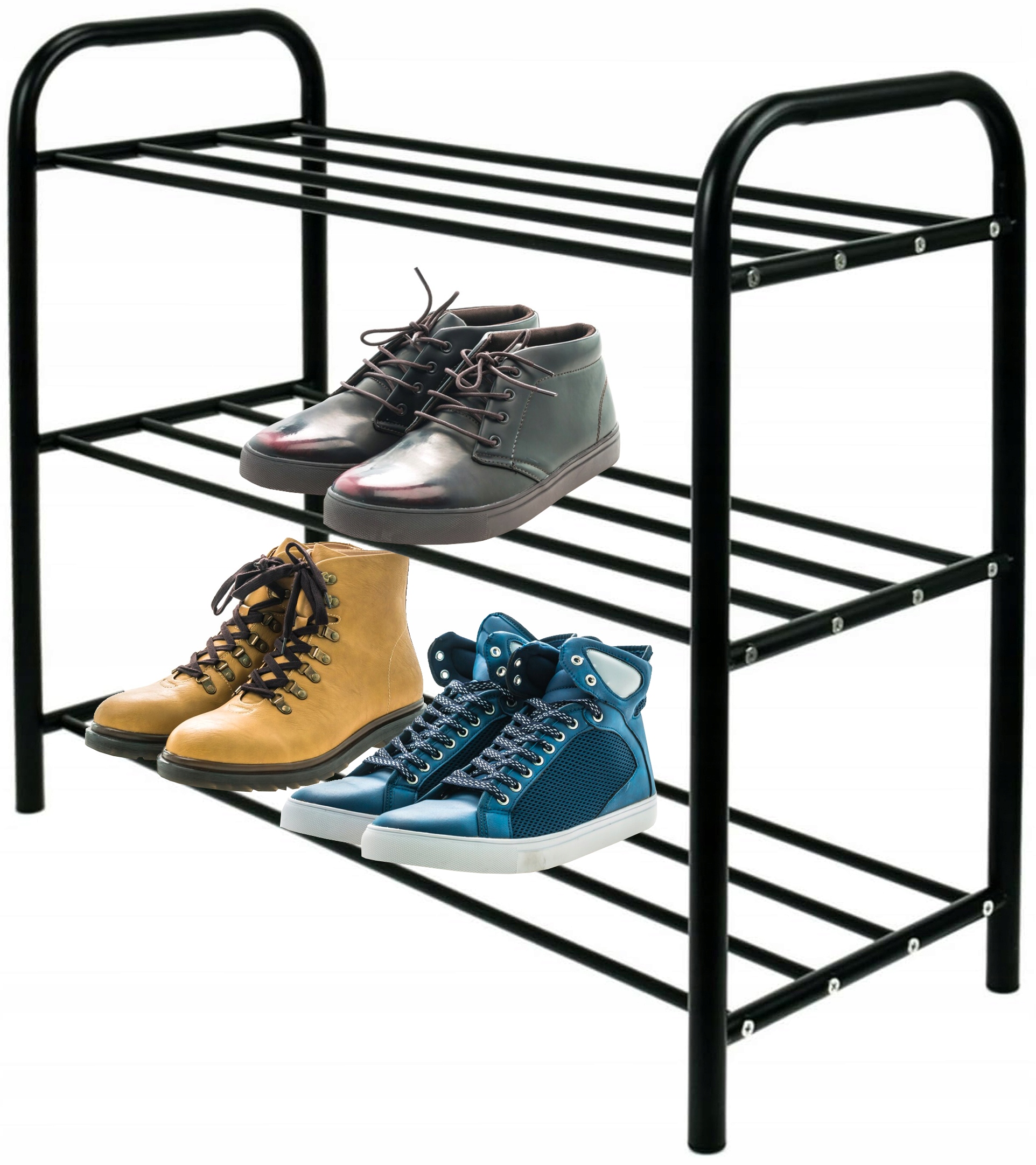 PÓŁKA METALOWA REGAŁ STOJAK ORGANIZER NA BUTY OBUWIE SZAFKA 3 POZIOMY